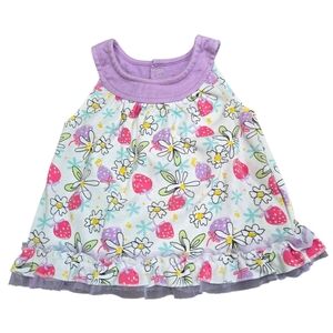 Kidgets Strawberry Print Halter Neck Tunic Tank Top 6-9 Months